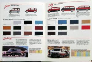 1989 GMC Safari Rally Vans Truck Sales Brochure Original