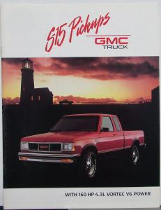 1989 GMC S-15 Pickup Truck Sierra 4x4 Club Coupe Sales Brochure Original