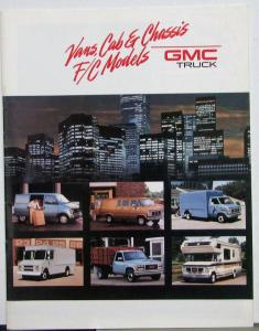 1989 GMC Vans Cab & Chassis F/C Truck Models Sales Brochure Original