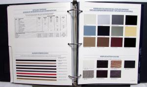 1986 Oldsmobile Dealer Album Paint Chips Upholstery Firenza Calais Cutlass