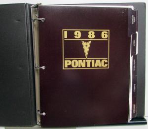 1986 Pontiac Dealers Album Paint Chips Upholstery Fiero Firebird Grand Am