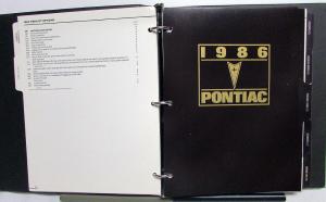 1986 Pontiac Dealers Album Paint Chips Upholstery Fiero Firebird Grand Am