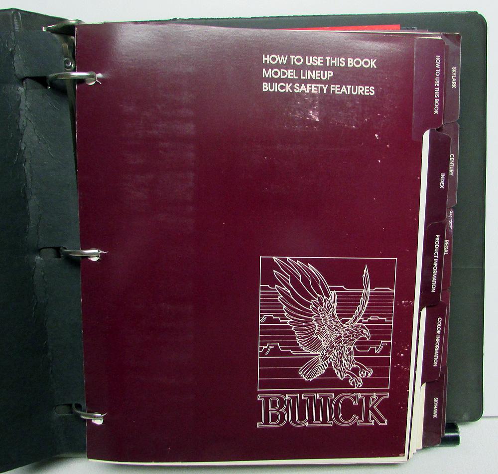 1984 Buick Dealer Album Paint Chips Upholstery Skylark LeSabre Riviera