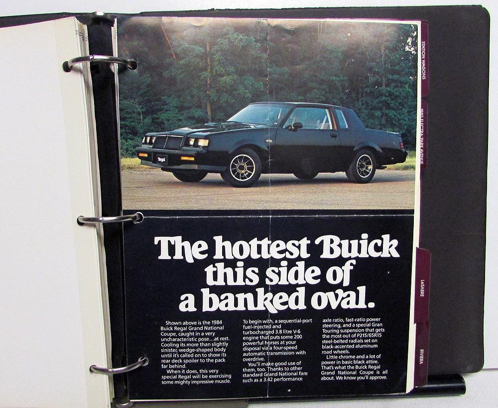 1984 Buick Dealer Album Paint Chips Upholstery Skylark LeSabre Riviera