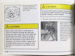 1998 Chevrolet Blazer Truck Owners Manual