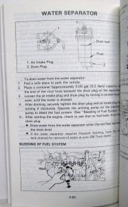 1991 GMC Truck Forward 6000 7000 7000 HV Owners Manual