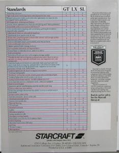 1989 GMC Vandura Starcraft  Van Conversion Sales Brochure Original