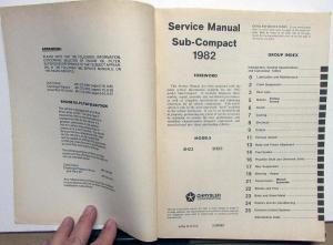 1982 Dodge Challenger Plymouth Sapporo Service Shop Repair Manual