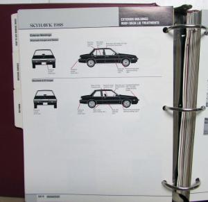 1988 Buick Dealers Album Paint Chips Upholstery Skyhawk Skylark LeSabre Riviera
