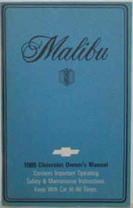 1980 Chevrolet Malibu Owners Manual