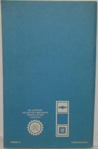 1980 Chevrolet Malibu Owners Manual
