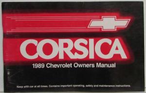 1989 Chevrolet Corsica Owners Manual