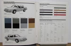 1985 Buick Dealers Album Paint Chips Upholstery Riviera Skylark Somerset Regal