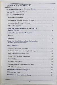 1992 Chevrolet Beretta Owners Manual with Extras