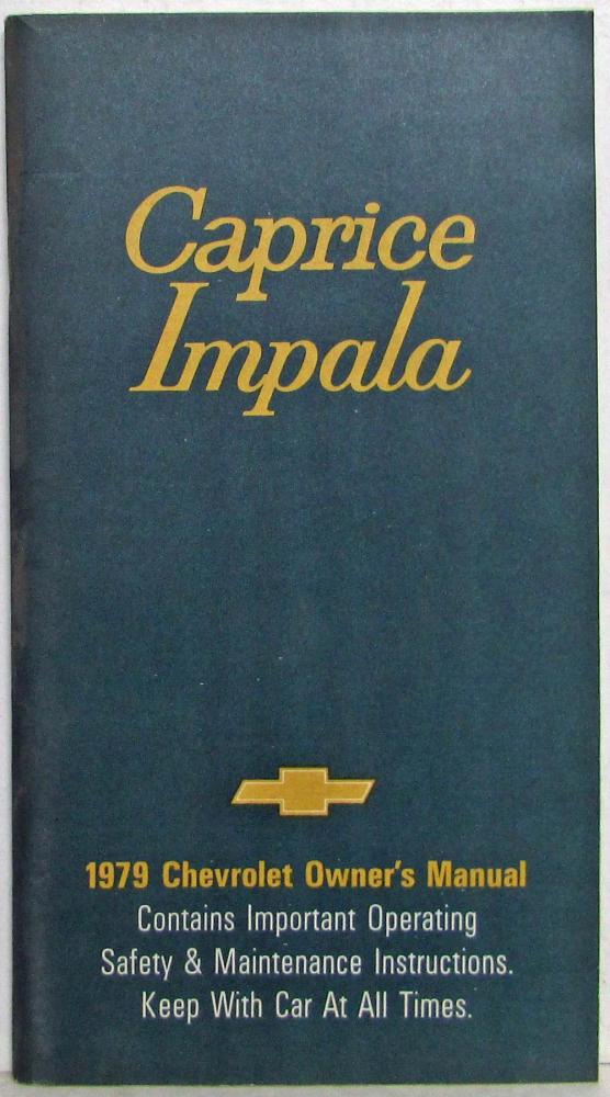 1979 Chevrolet Caprice Impala Owners Manual