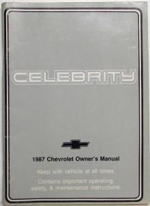 1987 Chevrolet Celebrity Owners Manual