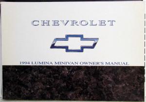 1994 Chevrolet Lumina Minivan Owners Manual with Extras