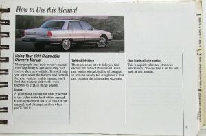 1991 Oldsmobile Ninety-Eight Regency Elite Owners Manual