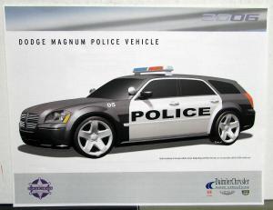 2006 Dodge Magnum Police Vehicle Sales Data Sheet DaimlerChrysler Concept