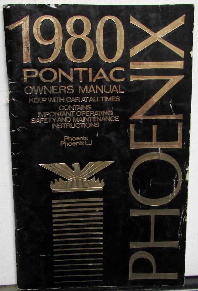1980 Pontiac Phoenix Owners Manual