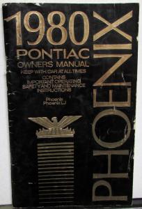 1980 Pontiac Phoenix Owners Manual