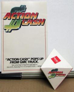 1989 1990 GMC S-15 Pickup & Jimmy Truck Popup Action Cash Cube Sales Folder Orig