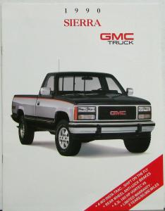 1990 GMC Sierra SL SLX SLE Pickup Cab Chassis Truck Sales Brochure Original
