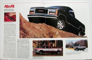 1990 GMC Sierra SL SLX SLE Pickup Cab Chassis Truck Sales Brochure Original