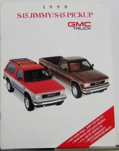 1990 GMC S-15 Jimmy & Pickup Truck Sales Brochure Original