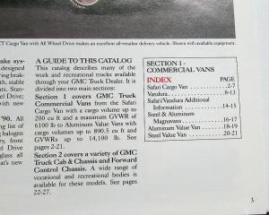 1990 GMC Vans Cab & Chassis F/C Models Truck Sales Brochure Original