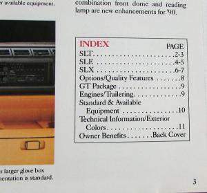 1990 GMC Safari Van SLX SLE SLT Truck Sales Brochure Original