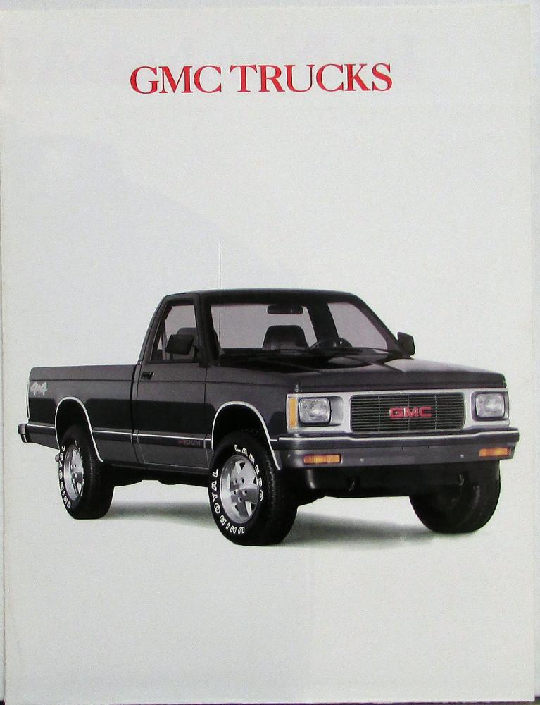 1990 GMC Truck Sales Brochure Folder Poster of S-15 Jimmy Original