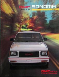 1991 GMC Sonoma Pickup Truck SL SLS SLE 2- 4-WD Sales Brochure Original