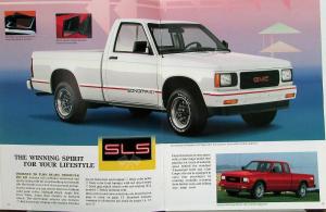 1991 GMC Sonoma Pickup Truck SL SLS SLE 2- 4-WD Sales Brochure Original