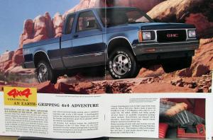 1991 GMC Sonoma Pickup Truck SL SLS SLE 2- 4-WD Sales Brochure Original