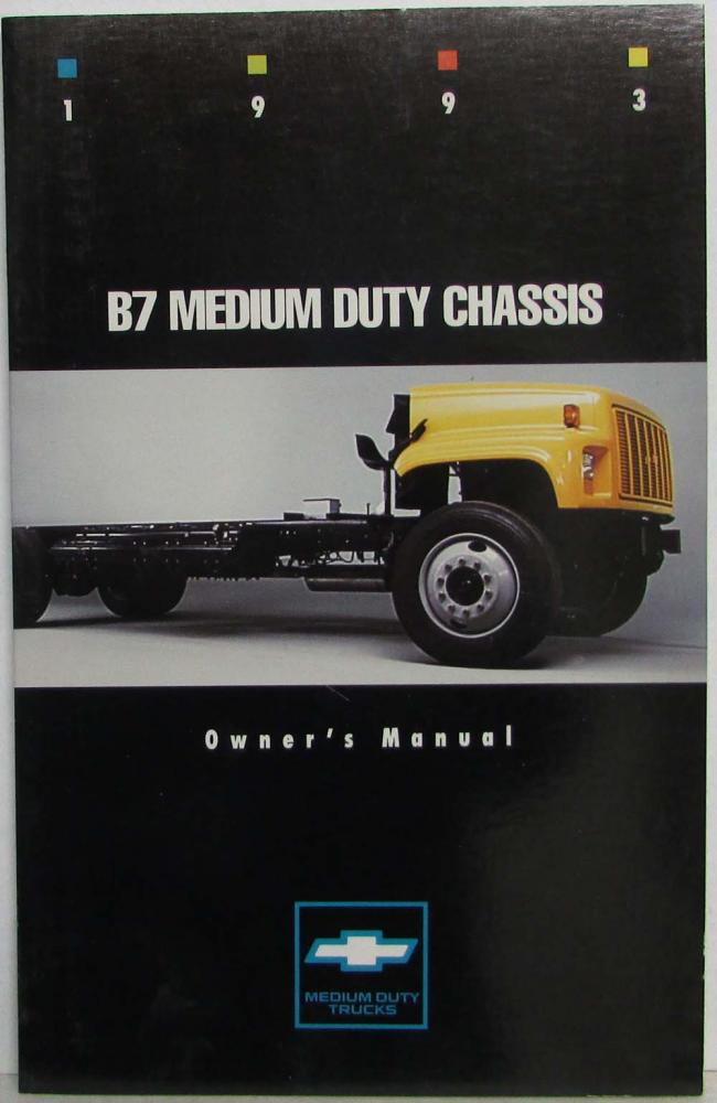 1993 Chevrolet B7 Medium Duty Truck Owners Manual