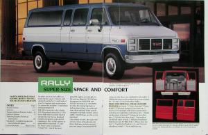 1991 GMC Rally Van Truck STD STX Sales Brochure Original