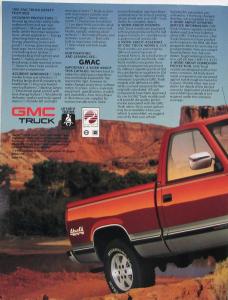 1991 GMC Sierra Pickup Truck Sales Brochure Original