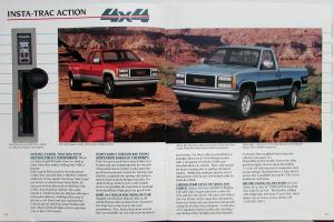 1991 GMC Sierra Pickup Truck Sales Brochure Original