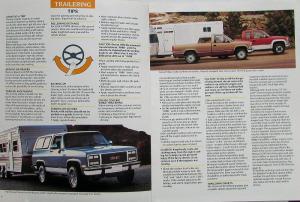 1991 GMC Truck Trailering Guide Pickup Van Jimmy Suburban Sales Brochure Orig