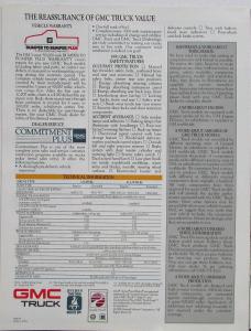 1991 GMC Truck Safari SLT SLE SLX Van Sales Brochure Original