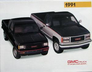 1991 GMC Safari Jimmy Sonoma Sierra Truck Sales Brochure Folder Poster Original
