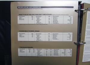 1989 Oldsmobile Dealers Album Paint Chips Upholstery Toronado Ninety Eight