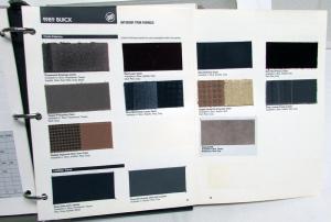 1989 Buick Dealers Album Paint Chips Upholstery LeSabre Regal Century