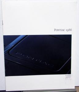 1986 Pontiac Fiero GT & 6000 S/E Dealer Sales Brochure Large Original