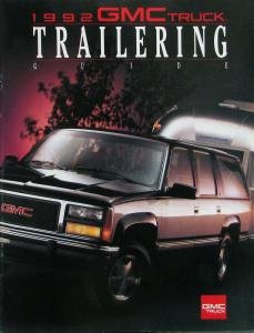 1992 GMC  Pickup Truck Van Utility Vehicles Trailering Sales Brochure Original