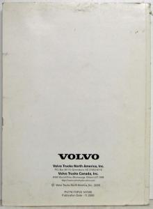 2001 Volvo WX WG AC VN Operators Manual Maintenance and Engine