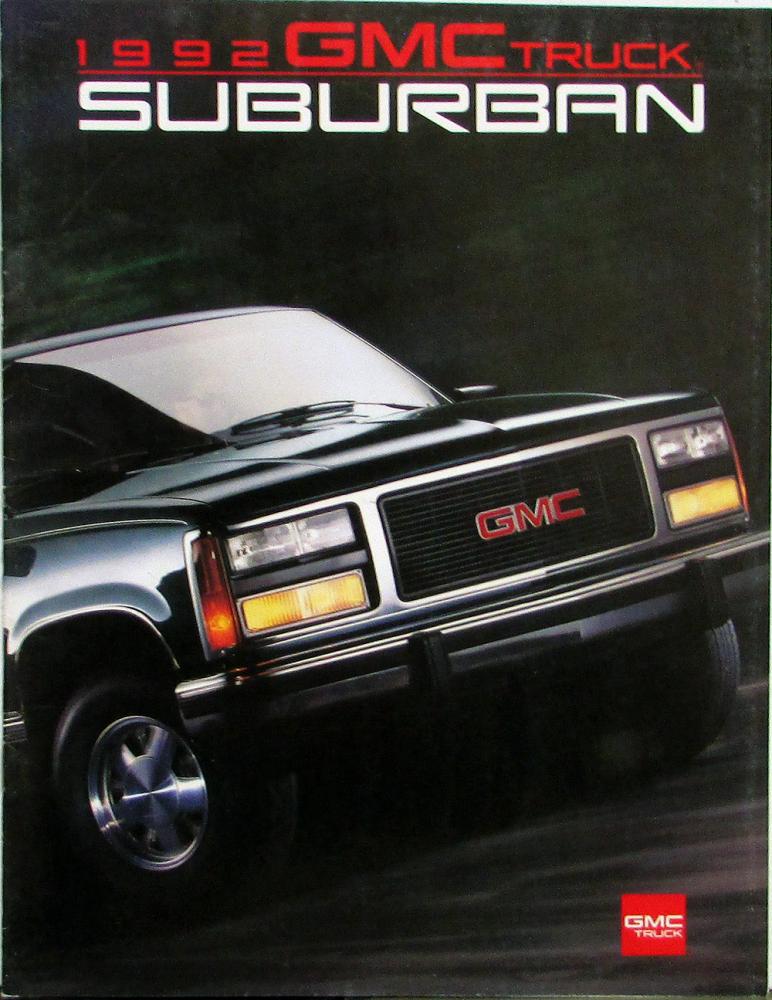 1992 GMC Suburban SL SLE Truck Sales Brochure Original