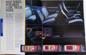 1992 GMC Suburban SL SLE Truck Sales Brochure Original