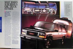 1992 GMC Suburban SL SLE Truck Sales Brochure Original